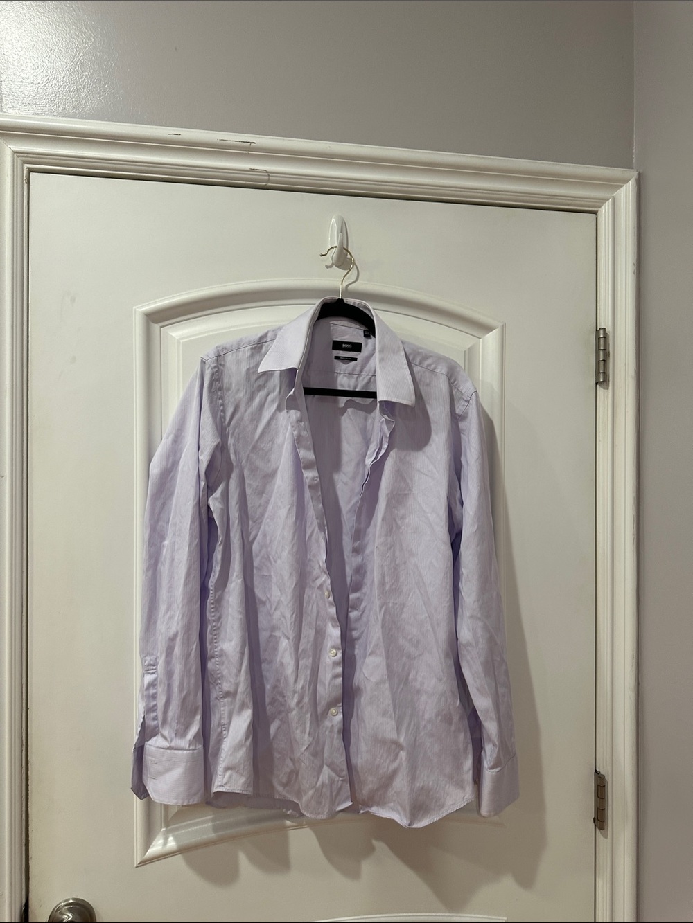Hugo Boss Lavender Men's Dress Shirt - Light Purple - Picture 2 of 6